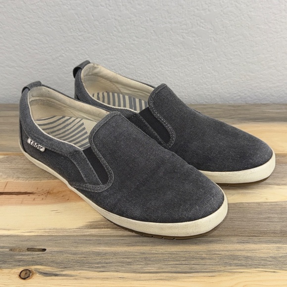 Taos Dandy Gray Canvas Slip On Sneakers Size 8.5 - Picture 2 of 15